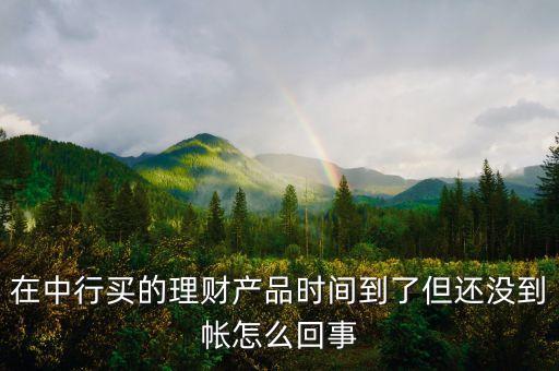 在中行買的理財(cái)產(chǎn)品時(shí)間到了但還沒(méi)到帳怎么回事