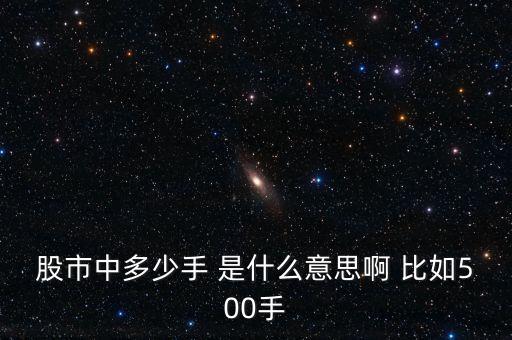 股票500手是什么意思，購買手?jǐn)?shù)是什么意思