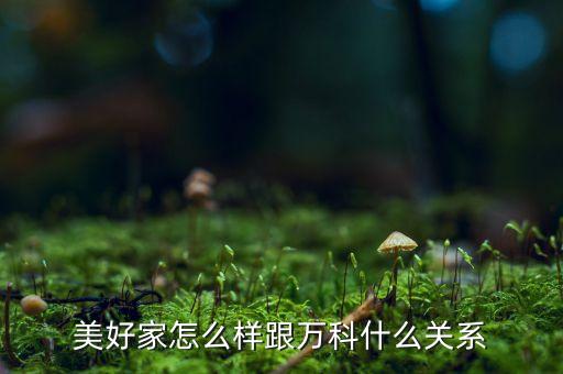 萬(wàn)科家是什么關(guān)系，美好家和萬(wàn)科是什么關(guān)系