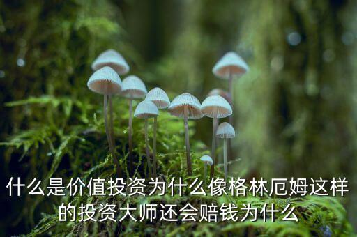 什么是價(jià)值投資為什么像格林厄姆這樣的投資大師還會(huì)賠錢(qián)為什么