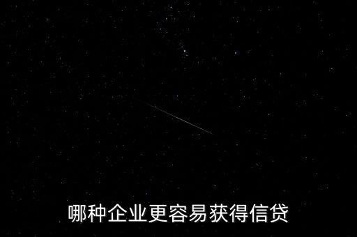 哪種企業(yè)更容易獲得信貸