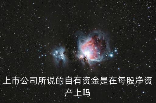 上市公司自有資金是什么，什么是企業(yè)的自有資金