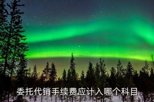 代銷(xiāo)手續(xù)費(fèi)計(jì)入什么科目，代銷(xiāo)產(chǎn)品的代銷(xiāo)手續(xù)費(fèi)記入什么科目