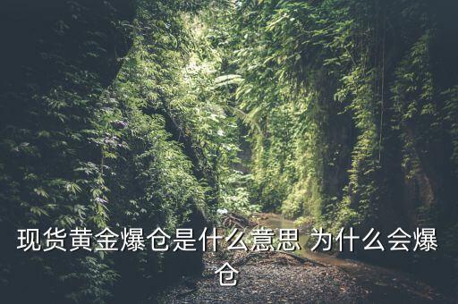現(xiàn)貨黃金爆倉是什么意思 為什么會爆倉