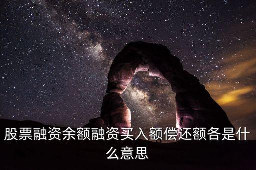 融資金額是什么意思，融資余額是什么意思