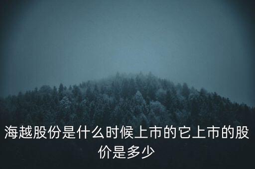 海越股份是什么時(shí)候上市的它上市的股價(jià)是多少