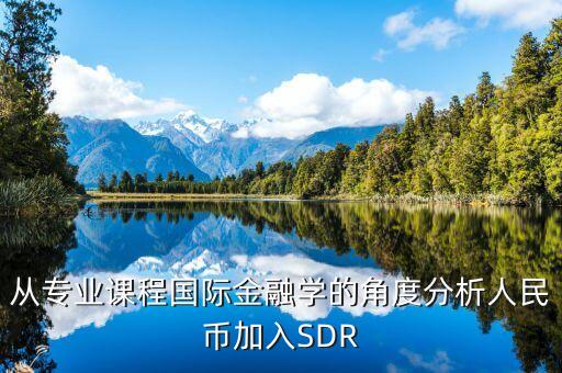 從專業(yè)課程國(guó)際金融學(xué)的角度分析人民幣加入SDR