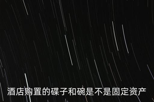 酒店廚房不動資產有什么東西，酒店購置的碟子和碗是不是固定資產