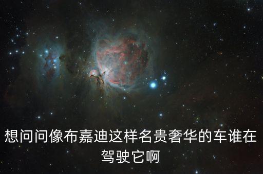 想問問像布嘉迪這樣名貴奢華的車誰在駕駛它啊