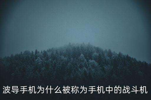 波導手機為什么被稱為手機中的戰(zhàn)斗機