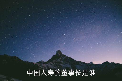 中國(guó)人壽的董事長(zhǎng)是誰(shuí)