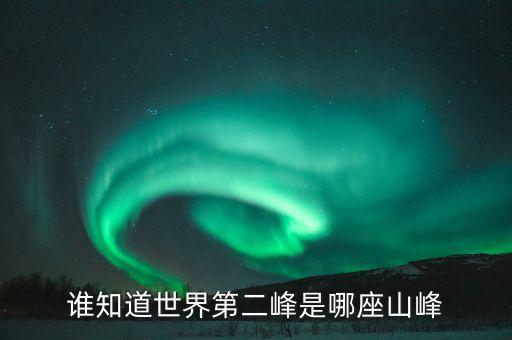 誰知道世界第二峰是哪座山峰