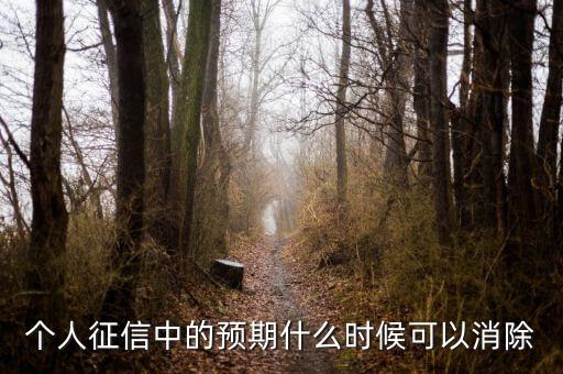 中國正信什么時候分紅，個人征信中的預(yù)期什么時候可以消除