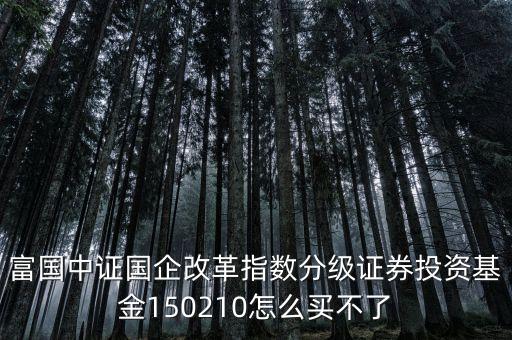 150210買的什么股票，富國中證國企改革指數(shù)分級(jí)證券投資基金150210怎么買不了