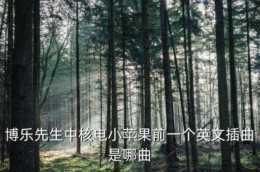 博樂有什么發(fā)電站，博樂先生中核電小蘋果前一個英文插曲是哪曲