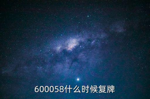 600058什么時候復(fù)牌