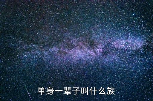 單身一族什么意思，單身一輩子叫什么族