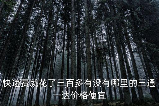 快遞費就花了三百多有沒有哪里的三通一達價格便宜