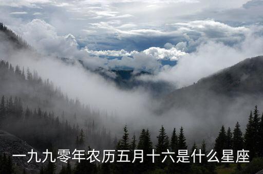一九九零年農(nóng)歷五月十六是什么星座
