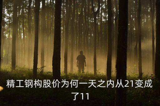 精工鋼構(gòu)股價(jià)為何一天之內(nèi)從21變成了11