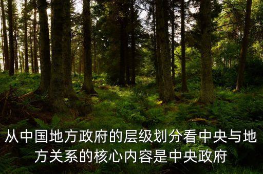 從中國地方政府的層級劃分看中央與地方關(guān)系的核心內(nèi)容是中央政府