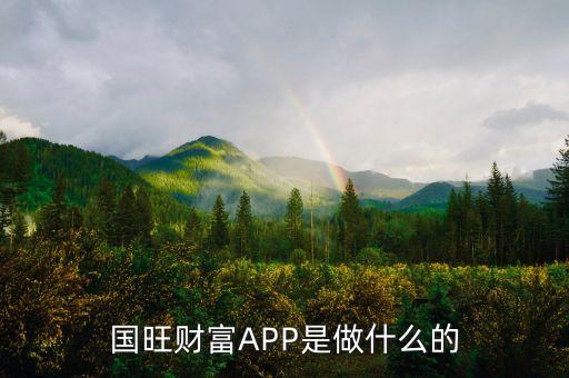長(zhǎng)來財(cái)富是做什么的，國(guó)旺財(cái)富APP是做什么的