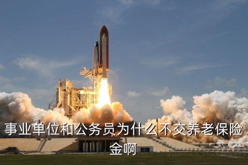 事業(yè)單位和公務員為什么不交養(yǎng)老保險金啊