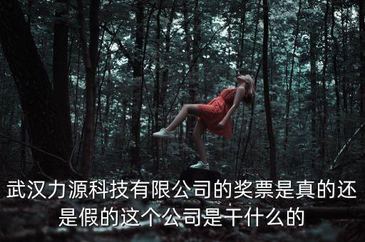 武漢力源科技有限公司的獎(jiǎng)票是真的還是假的這個(gè)公司是干什么的
