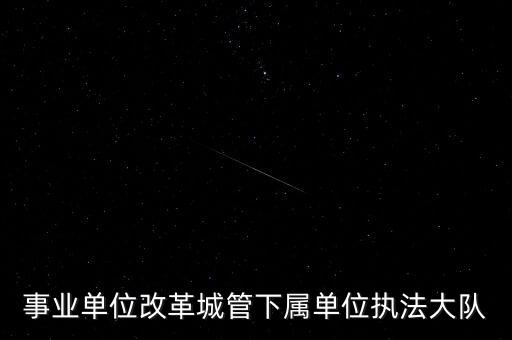 事業(yè)單位改革城管下屬單位執(zhí)法大隊