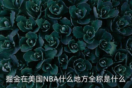 掘金在美國NBA什么地方全稱是什么