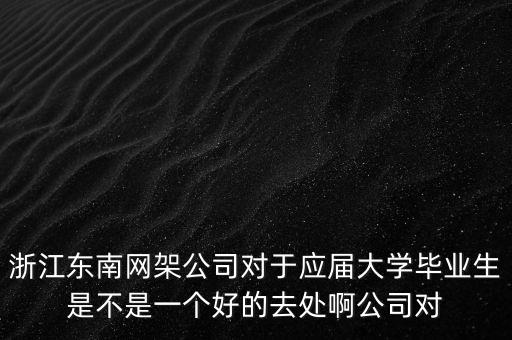 浙江東南網(wǎng)架公司對(duì)于應(yīng)屆大學(xué)畢業(yè)生是不是一個(gè)好的去處啊公司對(duì)