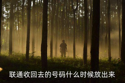 聯(lián)通收回去的號碼什么時候放出來