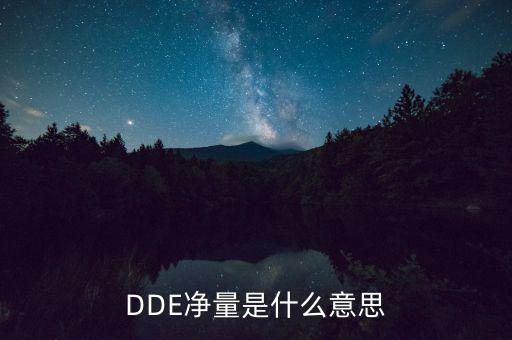 DDE凈量是什么意思