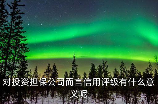 為什么擔(dān)保機(jī)構(gòu)要評(píng)級(jí)，信用擔(dān)保公司的主體評(píng)級(jí)與發(fā)債評(píng)級(jí)由什么區(qū)別