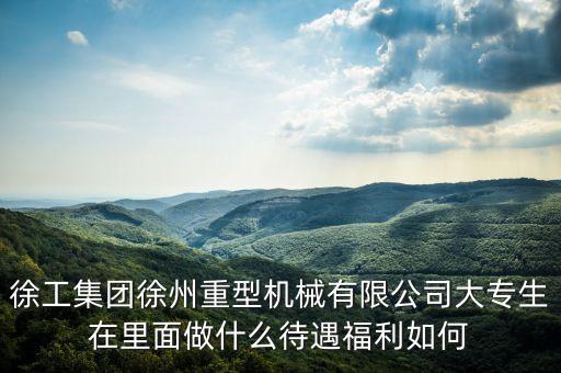 徐工集團(tuán)徐州重型機(jī)械有限公司大專(zhuān)生在里面做什么待遇福利如何