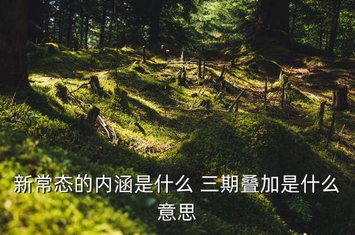新常態(tài)的內(nèi)涵是什么 三期疊加是什么意思