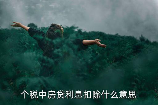 房貸利息抵扣個(gè)稅什么意思，個(gè)稅中房貸利息扣除什么意思