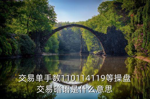 119是什么盤口暗號，交易單手數(shù)110114119等操盤交易暗語是什么意思