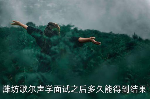濰坊歌爾聲學(xué)面試之后多久能得到結(jié)果
