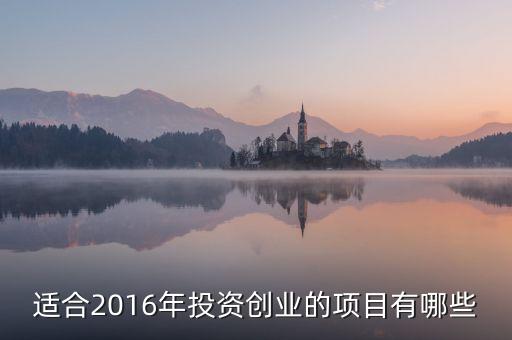 適合2016年投資創(chuàng)業(yè)的項目有哪些