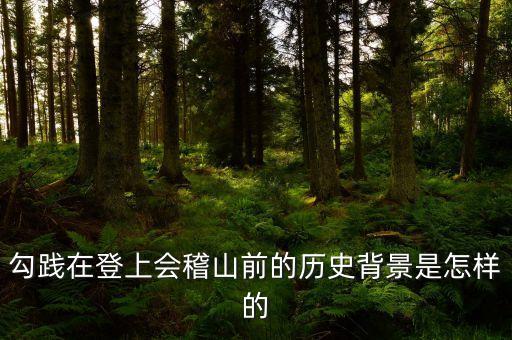 勾踐在登上會稽山前的歷史背景是怎樣的
