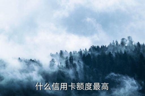 什么信用卡額度最高