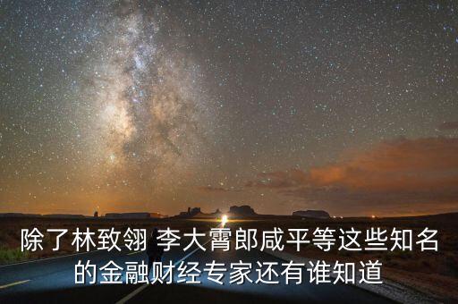 李大霄為什么那么有名，除了楊御麟李大霄郎咸平等這些知名的金融財(cái)經(jīng)專家還有誰(shuí)知道