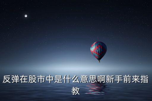 反彈在股市中是什么意思啊新手前來指教
