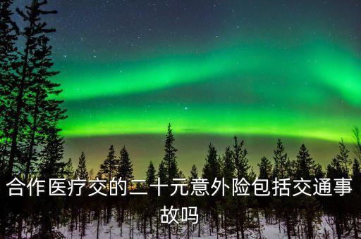 合作醫(yī)療交的二十元意外險包括交通事故嗎