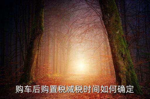 購(gòu)置稅減稅到什么時(shí)候，車輛購(gòu)置稅從什么時(shí)間減稅