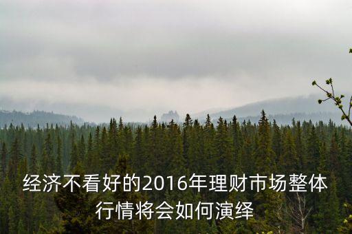 經(jīng)濟(jì)不看好的2016年理財(cái)市場整體行情將會如何演繹