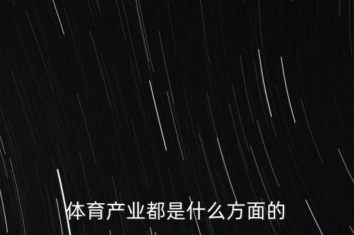 體育產(chǎn)業(yè)都是什么方面的