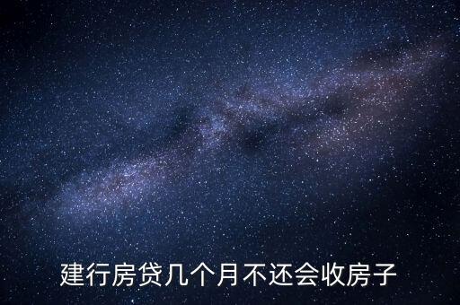 建行房貸幾個月不還會收房子