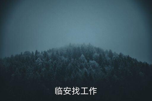 臨安找工作